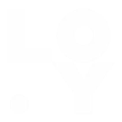 White LOY. Logo